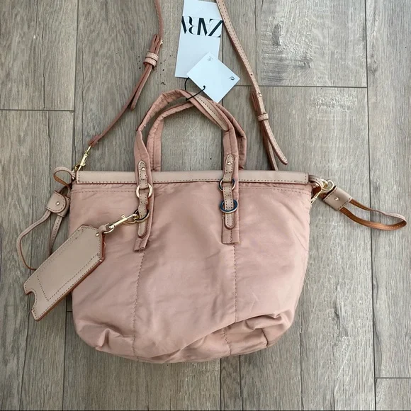 Zara Nylon Mini Tote and Crossbody Bag - Picture 7 of 8